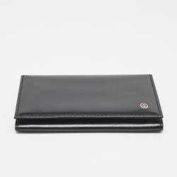 Cartier Black Leather Logo Flap Card Case