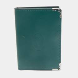 Cartier Green Leather Le Must De Cartier Card Holder