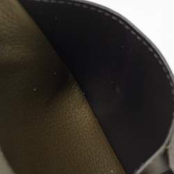 Cartier Khaki Green Leather Must De Cartier Card Holder