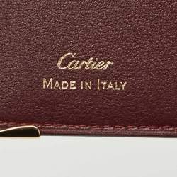 مملوكة مسبقًا حامل بطاقات الأعمال كارتير موست دي كارتير جلد عنابي