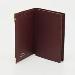 مملوكة مسبقًا حامل بطاقات الأعمال كارتير موست دي كارتير جلد عنابي