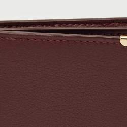 مملوكة مسبقًا حامل بطاقات الأعمال كارتير موست دي كارتير جلد عنابي