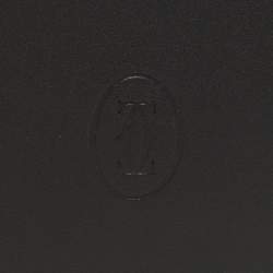 Pre Owned Cartier Black Leather Must de Cartier Bifold Wallet