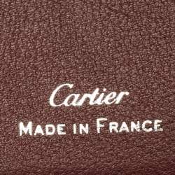 Pre Owned Cartier Black Leather Must de Cartier Bifold Wallet