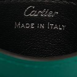 مملوكة مسبقًا حافظة بطاقات مزدوجة جلد أخضر كارتير مست دي كارتير