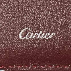 Pre Owned محفظة كارتتييه طية مزدوجة ماست دو كارتتييه جلد أسود