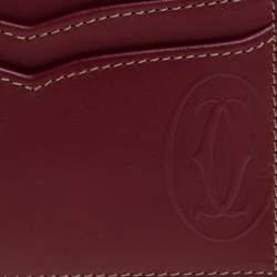 Cartier Burgundy Leather Card Holder