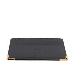 Pre Owned Cartier Black Leather Simple Card Holder