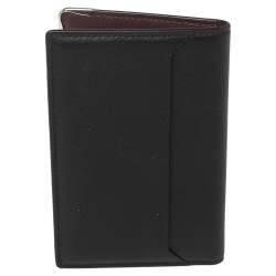 Pre Owned Cartier Black Leather Must De Cartier Card Holder