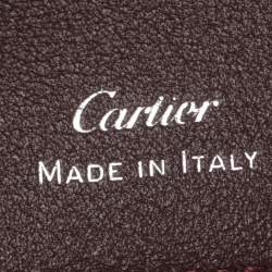 Pre Owned Cartier Black Leather Must De Cartier Card Holder