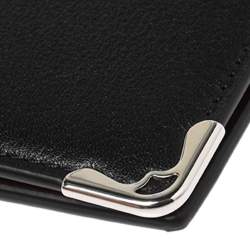 Pre Owned Cartier Black Leather Must De Cartier Card Holder