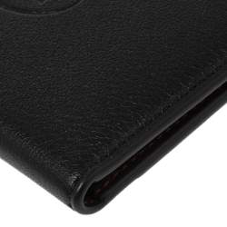 Pre Owned Cartier Black Leather Must De Cartier Card Holder