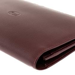 Pre Owned محفظة طية ثنائية كارتييه ماست دو كارتييه جلد عنابي