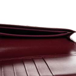 Pre Owned محفظة طية ثنائية كارتييه ماست دو كارتييه جلد عنابي