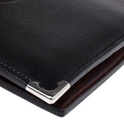 Pre Owned Cartier Black Leather Must De Cartier Bifold Wallet