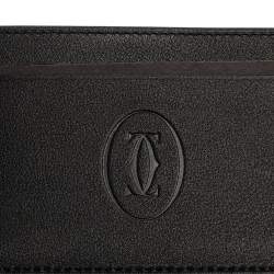 مملوكة مسبقًا حافظة بطاقات كارتييه موست دو كارتييه جلد أسود 