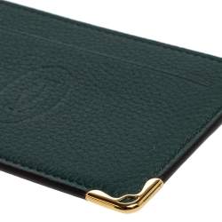 Cartier Emerald Leather Must De Cartier Simple Card Holder 