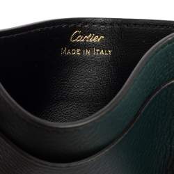 Cartier Emerald Leather Must De Cartier Simple Card Holder 