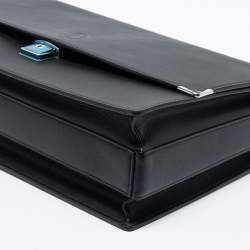 Pre Owned Cartier Black Leather Must De Cartier Briefcase