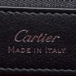 Pre Owned Cartier Black Leather Must De Cartier Briefcase