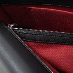 Pre Owned Cartier Black Leather Must De Cartier Briefcase