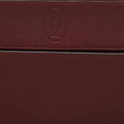Cartier Burgundy Leather Must de Cartier Portfolio Bag