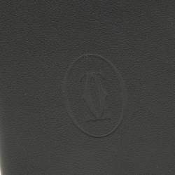 Pre Owned Cartier Black Leather Must De Cartier Card Holder