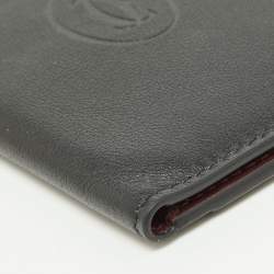 Pre Owned Cartier Black Leather Must De Cartier Card Holder