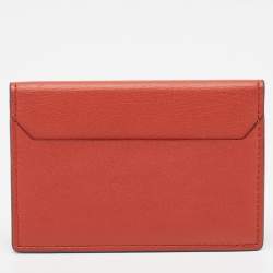 Cartier Maroon/Mustard Leather Must De Cartier Card Holder