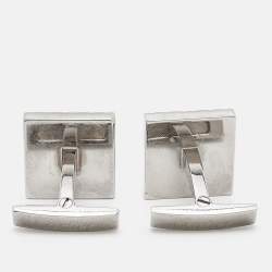 Cartierr C De Cartier Sterling Silve Decor Cufflinks