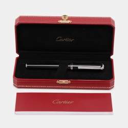 Pre Owned Cartier Black Composite Santos Duomo de Cartier Ballpoint Pen