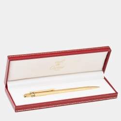 مملوكة مسبقًا Cartier Must de Cartier Enamel Three Tone Metal Ballpoint Pen