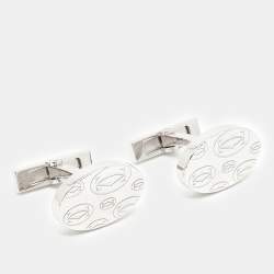 Cartier Double C de Cartier Strerling Silver Cufflinks