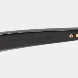 Pre Owned Cartier Black/Gold CT0395S Round Sunglasses