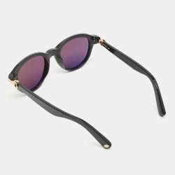 Pre Owned Cartier Black/Gold CT0395S Round Sunglasses