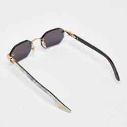 Pre Owned Cartier Black/Gold Tone CT0439S C Allongé de Cartier Sunglasses