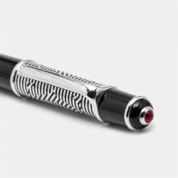 Pre Owned Cartier Diabolo de Cartier Black Lacquer Silver Tone Ballpoint Pen