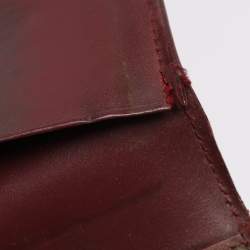 Pre Owned Cartier Burgundy Leather 6 Key Holder