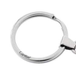 Cartier Silver Tone Envelope Logo Keyring