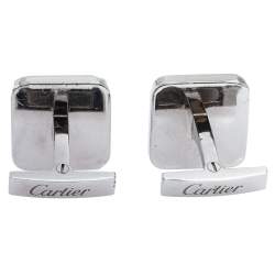 Cartier Black Santos de Cartier Sterling Silver Cufflinks