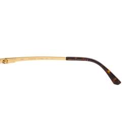 Cartier Brushed Titanium/ Grey Aviator Santos de Cartier Rectangular Sunglasses