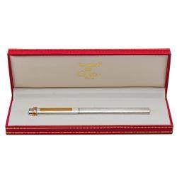 Pre Owned قلم حبر جاف كارتييه فيندوم عتيق بيضاوي فضي اللون