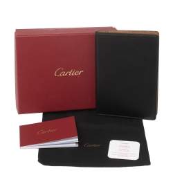 Pre Owned Cartier Black Leather Passport Holder