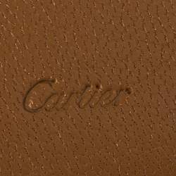 Pre Owned Cartier Black Leather Passport Holder