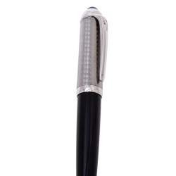 Pre Owned Cartier R De Cartier Palladium Finish Black Composite BallPoint Pen