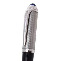 Pre Owned Cartier R De Cartier Palladium Finish Black Composite BallPoint Pen