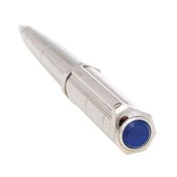 Pre Owned Cartier Santos-Dumont Rivet Motif Palladium Finish Ballpoint Pen
