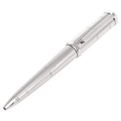 Pre Owned Cartier Santos-Dumont Rivet Motif Palladium Finish Ballpoint Pen