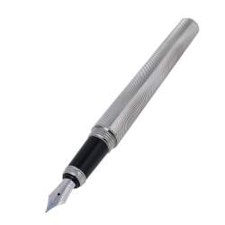 Pre Owned قلم حبر كارتييه صدف منقوش مطلي بلاديوم أرت دكو