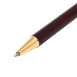 مملوكة مسبقًا Cartier Gold Plated Burgundy Lacquer Santos de Cartier Ballpoint Pen